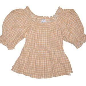 Puff sleeve baby doll top